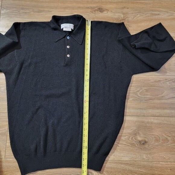 Vintage Clan Douglas Black Sweater Large Men's Wool Pullover Long Sleeve - Picture 5 of 11